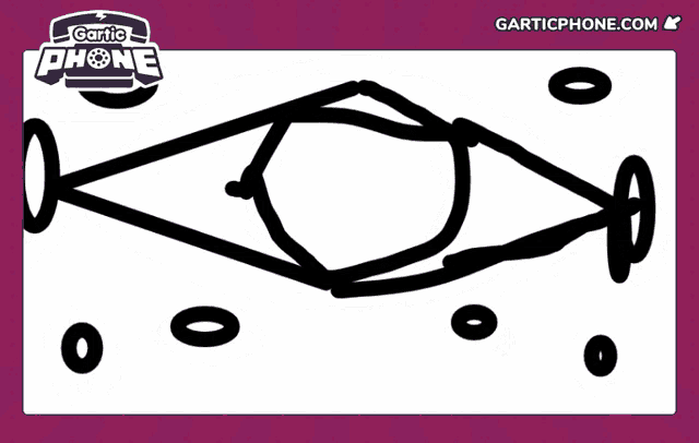 a drawing of an eye with the words gartic phone written on the top