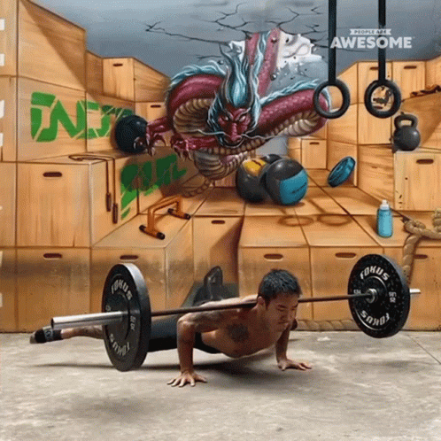 Push Up People Are Awesome GIF - Push Up People Are Awesome Weights GIFs