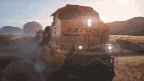 a train with the word bnsf on the side