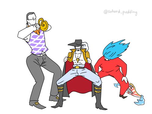 a drawing of a man playing a trumpet with the name sohard pudding below