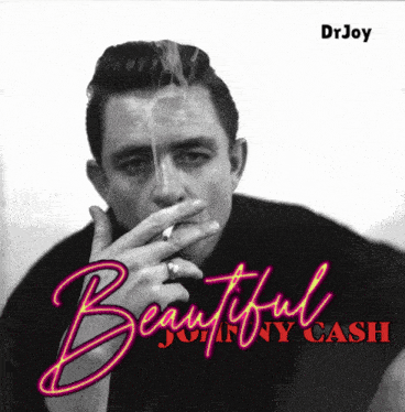 johnny cash smoking a cigarette on the cover of beautiful