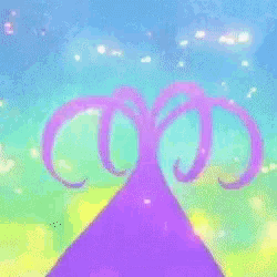 a cartoon girl in a purple dress with a flower on it