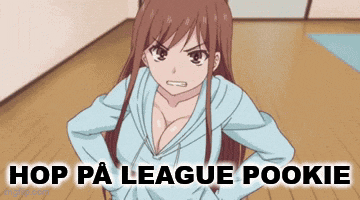 a picture of a girl with the words hop pa league pookie on it