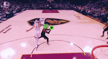 a basketball game is being played on a court that has the word arena on it