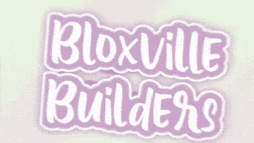 a logo for bloxville builders is purple and white