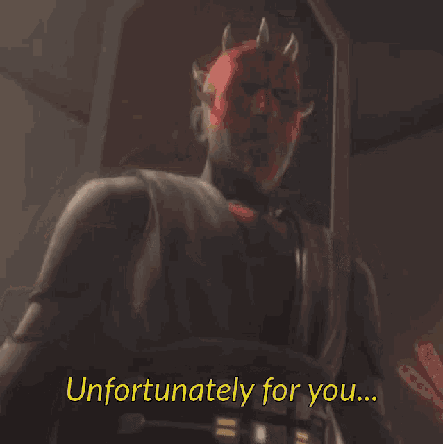 Unfortunately For You History Will Not See It That Way GIF - Unfortunately For You History Will Not See It That Way Darth Maul GIFs