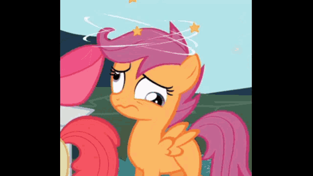 a cartoon pony with a star in her hair