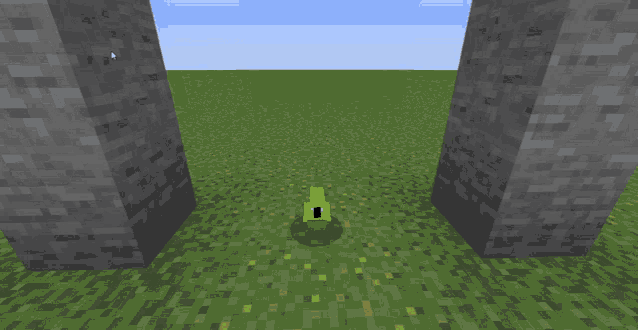 a minecraft screenshot of a stone archway