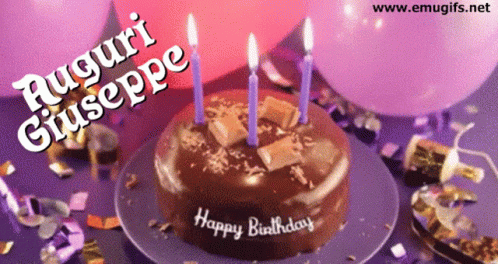Happy Birthday Giuseppe Auguri Giuseppe GIF - Happy Birthday Giuseppe Auguri Giuseppe Wishes GIFs