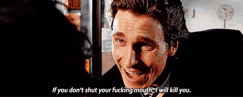 Patrick Bateman Christian Bale GIF