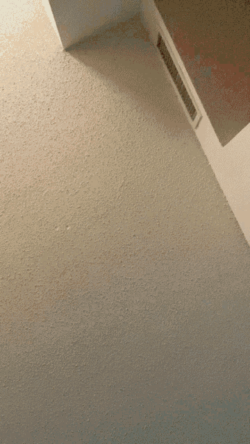 a man with a beard looks up at the ceiling