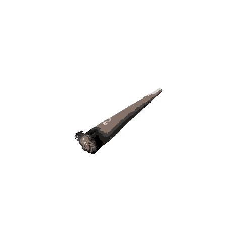 a cigarette with a smoke coming out of it is on a white background