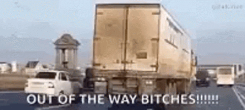 Truck Out Of The Way GIF - Truck Out Of The Way Overtake GIFs