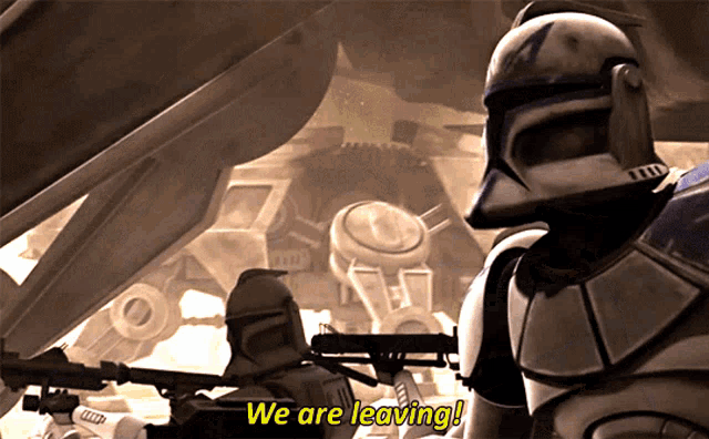 Star Wars Captain Rex GIF - Star Wars Captain Rex We Are Leaving GIFs