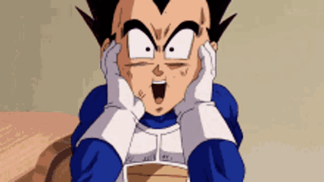 a cartoon character with a surprised look on his face .