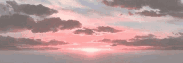 a pixel art of a sunset with the letter u visible