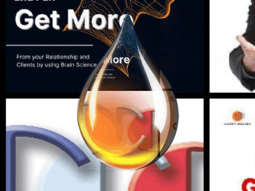 a drop of liquid with the words get more from your relationship and clients by using brain science below it