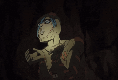 a cartoon drawing of a man with a mask on