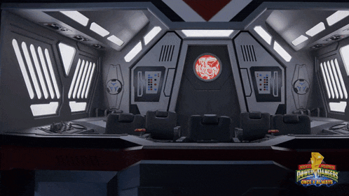 a picture of a space ship with the power rangers logo