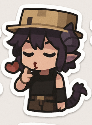 a cartoon drawing of a person with a hat on