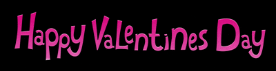 a pink happy valentines day sign on a black background