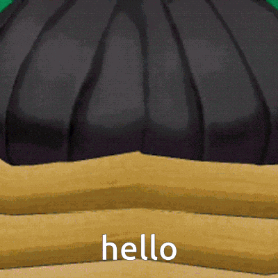 a close up of a person 's head with the word hello written in white