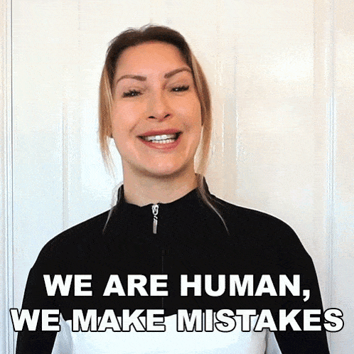 We Are Human We Make Mistakes Tracy Kiss GIF
