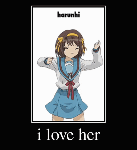 Harunhi I Love Her GIF - Harunhi I Love Her Haruhi Suzumiya GIFs