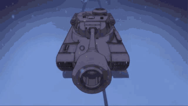 a drawing of a tank with a large cannon on the front of it