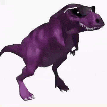a 3d rendering of a t-rex dinosaur walking on a white background .