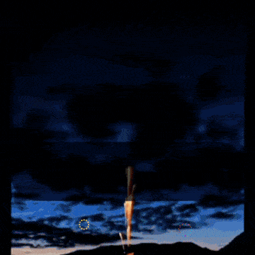 a picture of a fireworks display with the words beautiful song