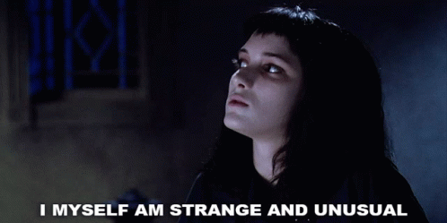 I Myself Am Strange And Unusual Lydia GIF - I Myself Am Strange And Unusual Lydia Winona Ryder GIFs