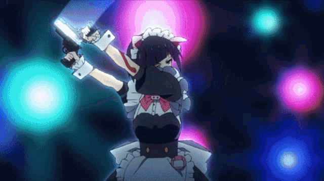 Akiba Maid War Anime GIF - Akiba Maid War Anime Guns GIFs