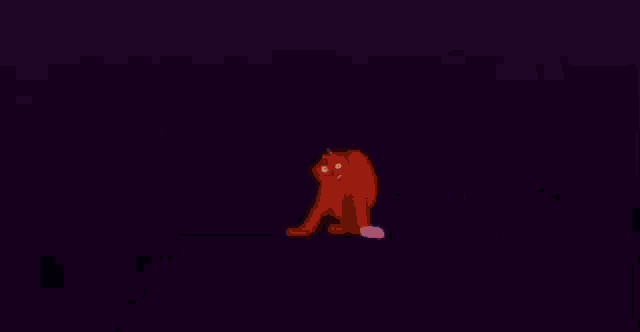 a cartoon of a cat with its mouth open and a heart in its mouth .