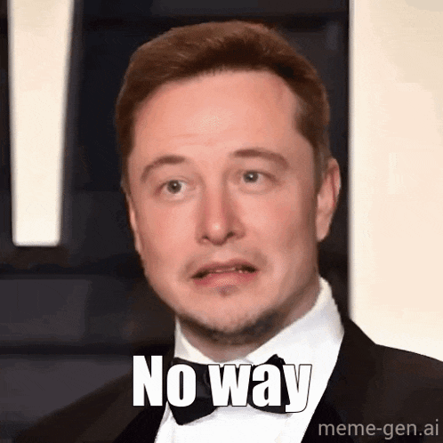 elon musk is wearing a tuxedo and a bow tie and making a funny face .