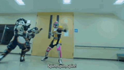 a blurry picture of a room with the words spin spin spin