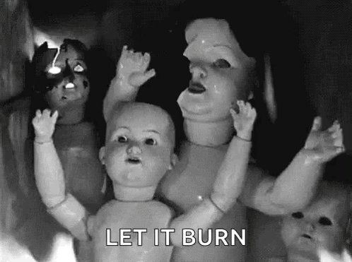 Dolls Burn GIF - Dolls Burn Creepy GIFs