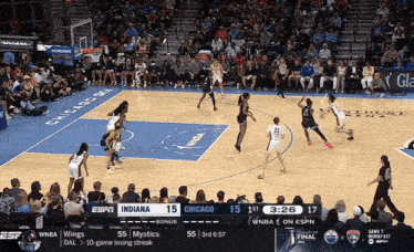 a basketball game between indiana and chicago