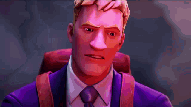 a cartoon of a man in a suit and tie with a backpack