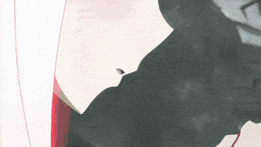 a girl with pink hair is laying on the ground while a boy holds her