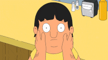bob from bob 's burgers is making a face with his hands