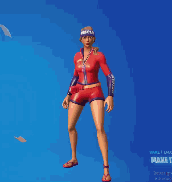 a woman in a red and blue outfit with the word revo on her arm is holding a baseball bat