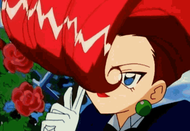 a cartoon character with a red hat and a mustache