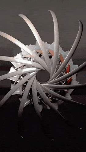 a circular object with a black center and a lot of lines