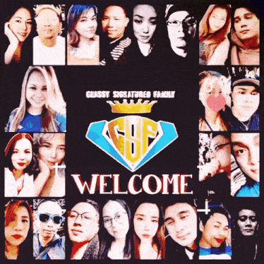 a collage of people with the words welcome at the top