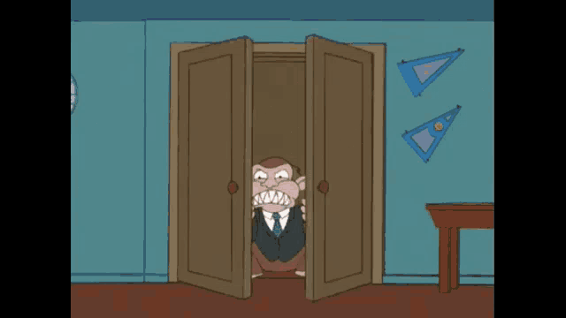 a cartoon monkey is holding a book called the watchtower
