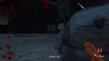 a screenshot of a video game that says " space to drop " at the bottom