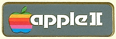 an apple ii logo with a rainbow colored apple