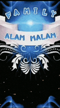 a picture of a family alam malam with a blue background