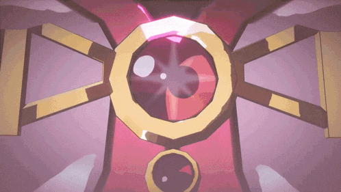 a cartoon drawing of a ring with a glowing center